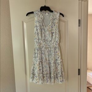 Blu Pepper Boho embroidered floral ruffle dress size small